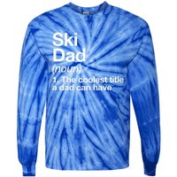 Ski Dad Definition Funny Sports Gift Tie-Dye Long Sleeve Shirt