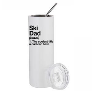 Ski Dad Definition Funny Sports Gift Stainless Steel Tumbler