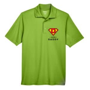 Super Daddy Dad Is My Hero Fathers Day Men's Origin Performance Pique Polo