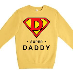 Super Daddy Dad Is My Hero Fathers Day Premium Crewneck Sweatshirt