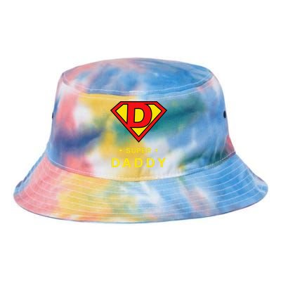 Super Daddy Dad Is My Hero Fathers Day Tie Dye Newport Bucket Hat