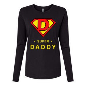 Super Daddy Dad Is My Hero Fathers Day Womens Cotton Relaxed Long Sleeve T-Shirt