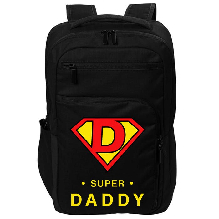 Super Daddy Dad Is My Hero Fathers Day Impact Tech Backpack