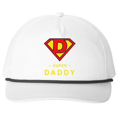 Super Daddy Dad Is My Hero Fathers Day Snapback Five-Panel Rope Hat