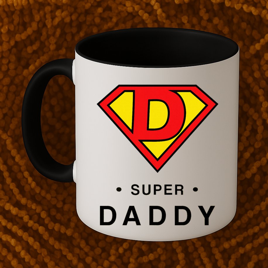 Super Daddy Dad Is My Hero Fathers Day Mug
