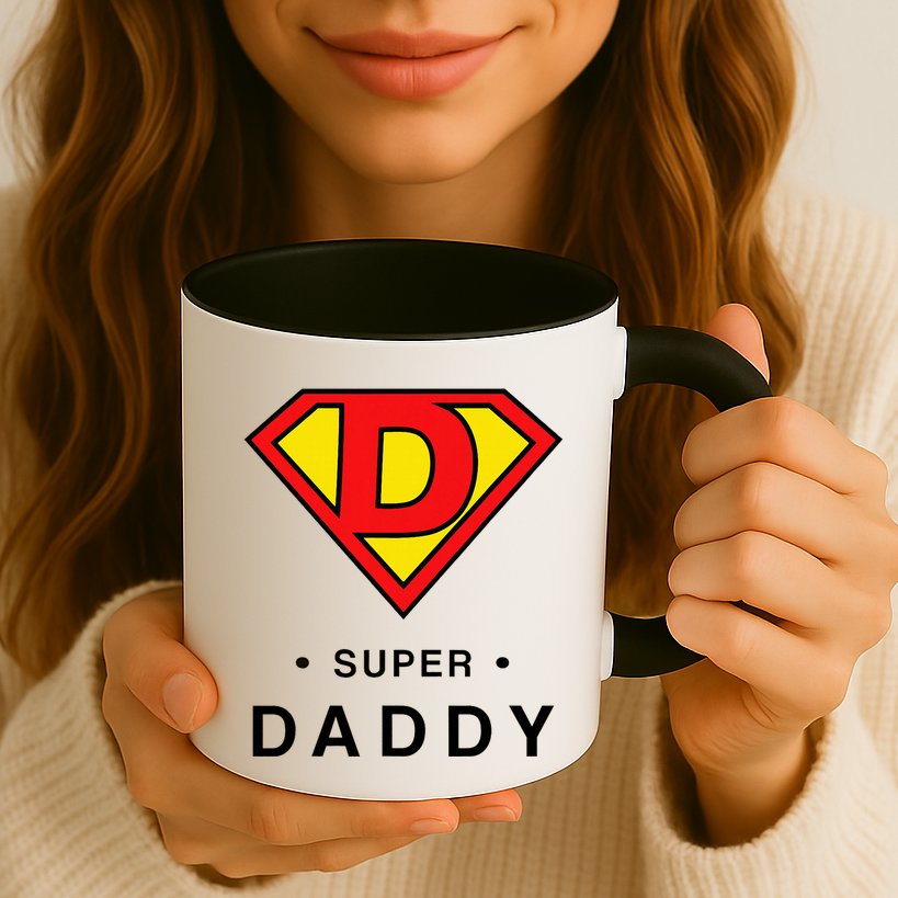 Super Daddy Dad Is My Hero Fathers Day Mug