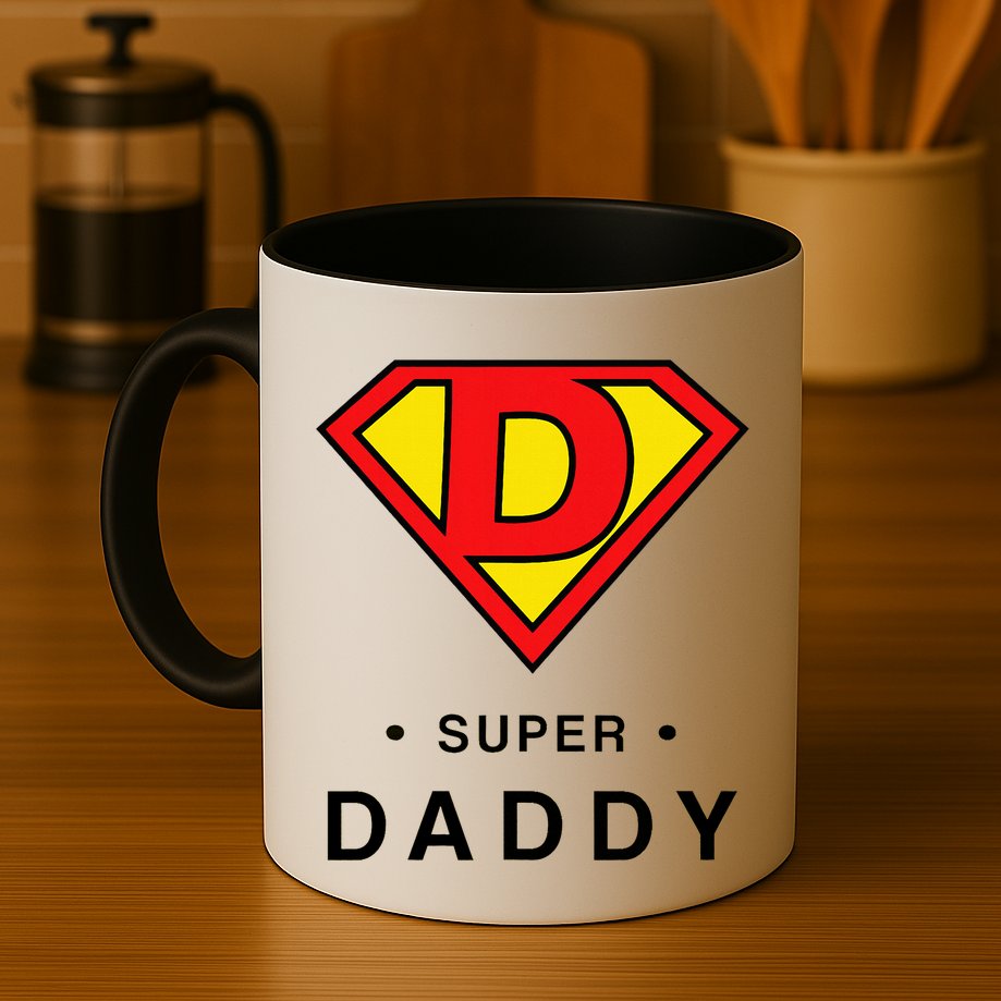 Super Daddy Dad Is My Hero Fathers Day Mug