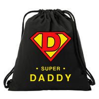 Super Daddy Dad Is My Hero Fathers Day Drawstring Bag