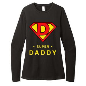 Super Daddy Dad Is My Hero Fathers Day Womens CVC Long Sleeve Shirt