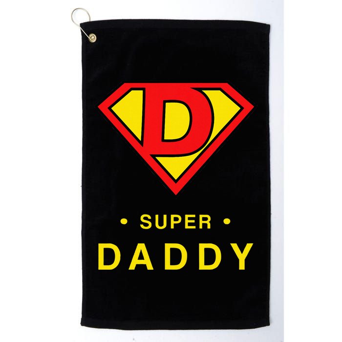 Super Daddy Dad Is My Hero Fathers Day Golf Towel