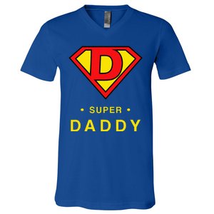 Super Daddy Dad Is My Hero Fathers Day V-Neck T-Shirt