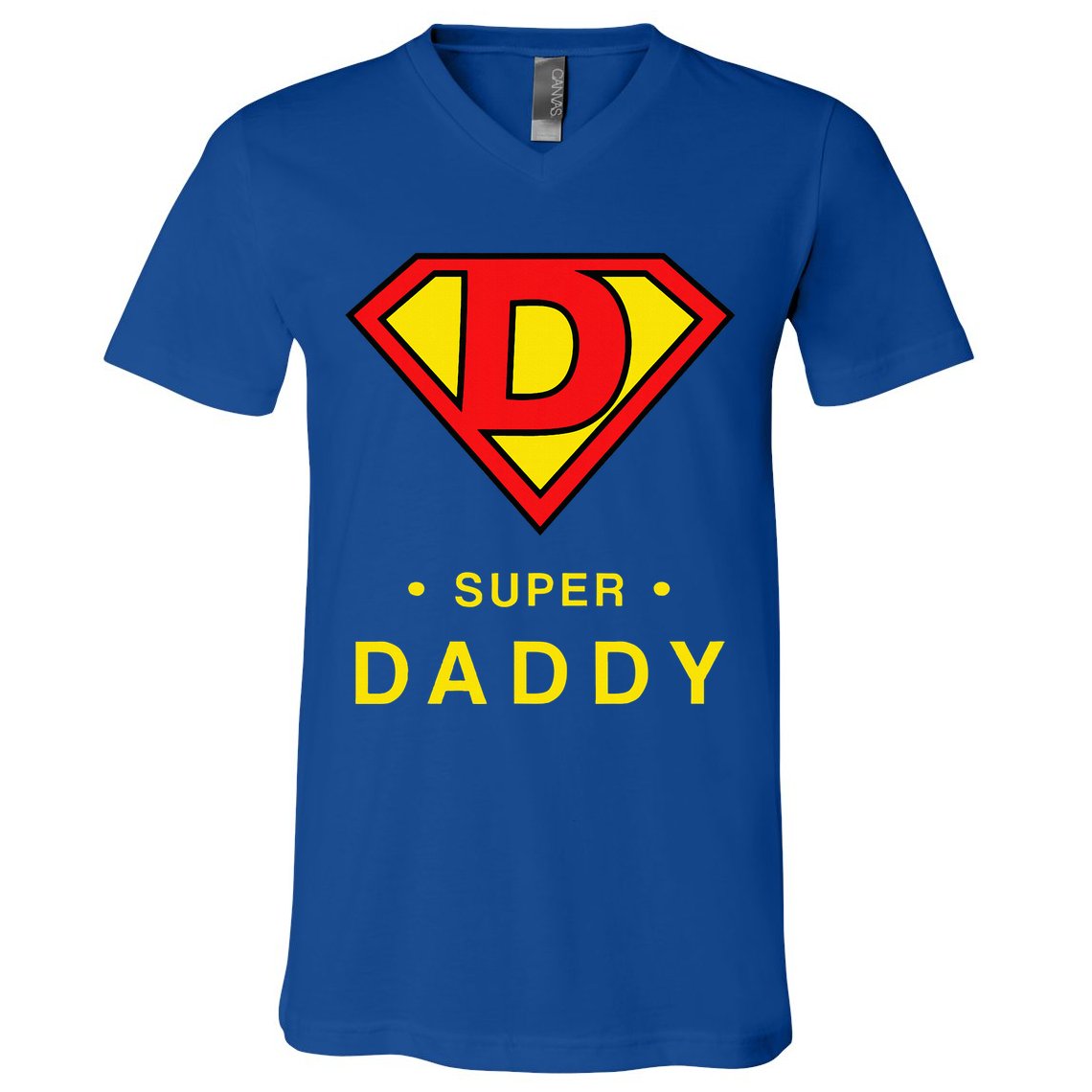 Super Daddy Dad Is My Hero Fathers Day V-Neck T-Shirt
