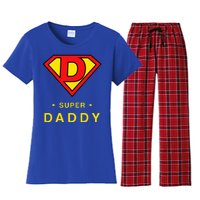 Super Daddy Dad Is My Hero Fathers Day Women's Flannel Pajama Set