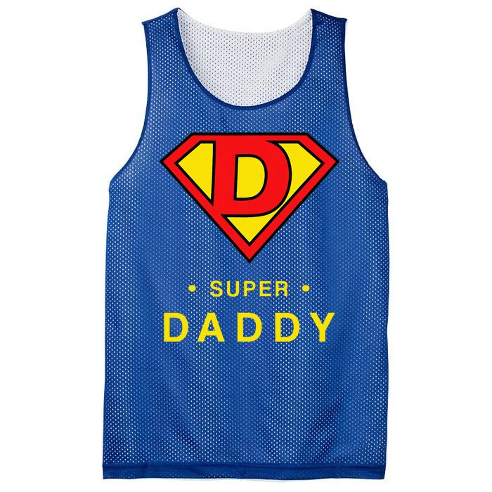 Super Daddy Dad Is My Hero Fathers Day Mesh Reversible Basketball Jersey Tank