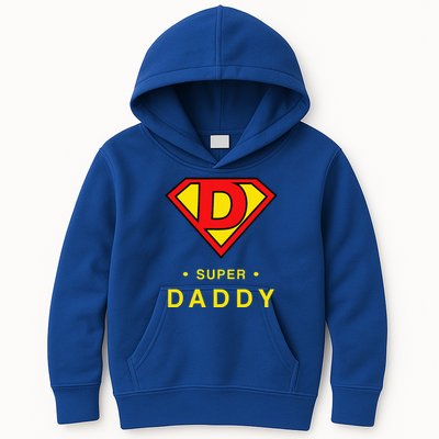 Super Daddy Dad Is My Hero Fathers Day Kids Hoodie