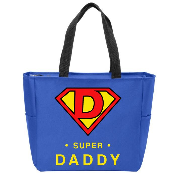 Super Daddy Dad Is My Hero Fathers Day Zip Tote Bag