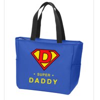 Super Daddy Dad Is My Hero Fathers Day Zip Tote Bag
