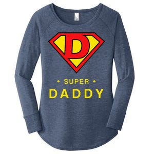 Super Daddy Dad Is My Hero Fathers Day Women's Perfect Tri Tunic Long Sleeve Shirt