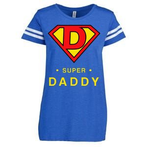 Super Daddy Dad Is My Hero Fathers Day Enza Ladies Jersey Football T-Shirt