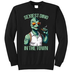 Sexiest Dino Dad T Rex Daddy Saurus Dinosaur Fathers Day Tall Sweatshirt