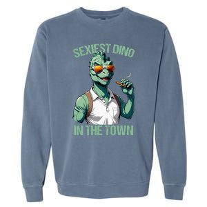 Sexiest Dino Dad T Rex Daddy Saurus Dinosaur Fathers Day Garment-Dyed Sweatshirt