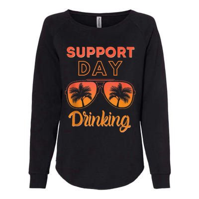 Support Day Drinking Funny Summer Beach Vacation Womens California Wash Sweatshirt