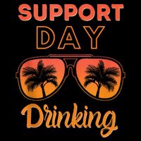 Support Day Drinking Funny Summer Beach Vacation Wool Snapback Cap