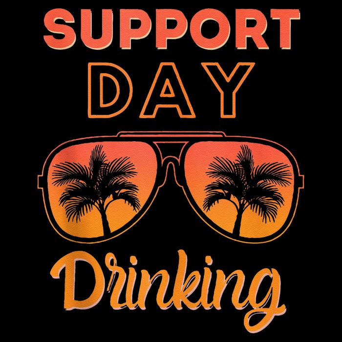 Support Day Drinking Funny Summer Beach Vacation Wool Snapback Cap