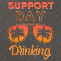 Support Day Drinking Funny Summer Beach Vacation Cotton Canvas Backpack