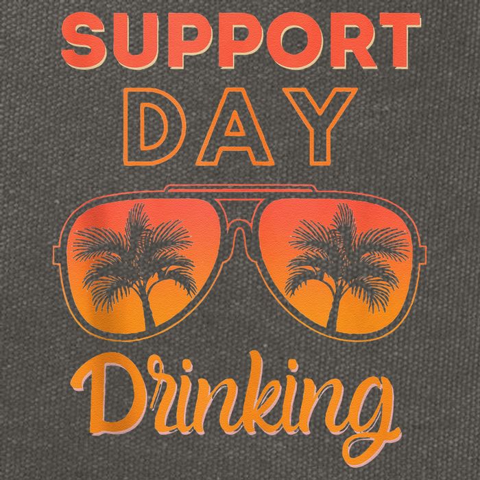 Support Day Drinking Funny Summer Beach Vacation Cotton Canvas Backpack