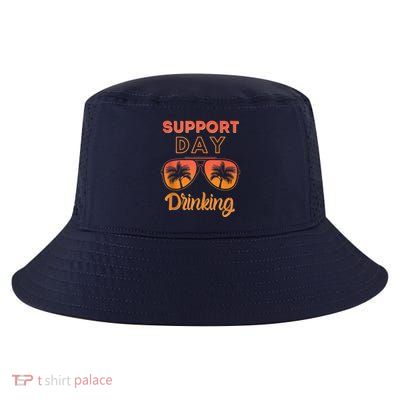 Support Day Drinking Funny Summer Beach Vacation Cool Comfort Performance Bucket Hat