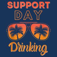 Support Day Drinking Funny Summer Beach Vacation Cooling Performance Crew T-Shirt