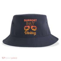 Support Day Drinking Funny Summer Beach Vacation Sustainable Bucket Hat