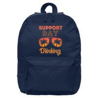 Support Day Drinking Funny Summer Beach Vacation 16 in Basic Backpack