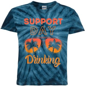 Support Day Drinking Funny Summer Beach Vacation Kids Tie-Dye T-Shirt