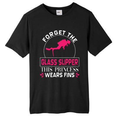 Scuba Diving Diver Forget Glass Slipper Princess Fins Tall Fusion ChromaSoft Performance T-Shirt