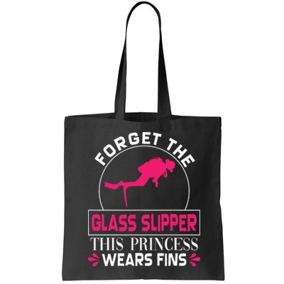Scuba Diving Diver Forget Glass Slipper Princess Fins Bag