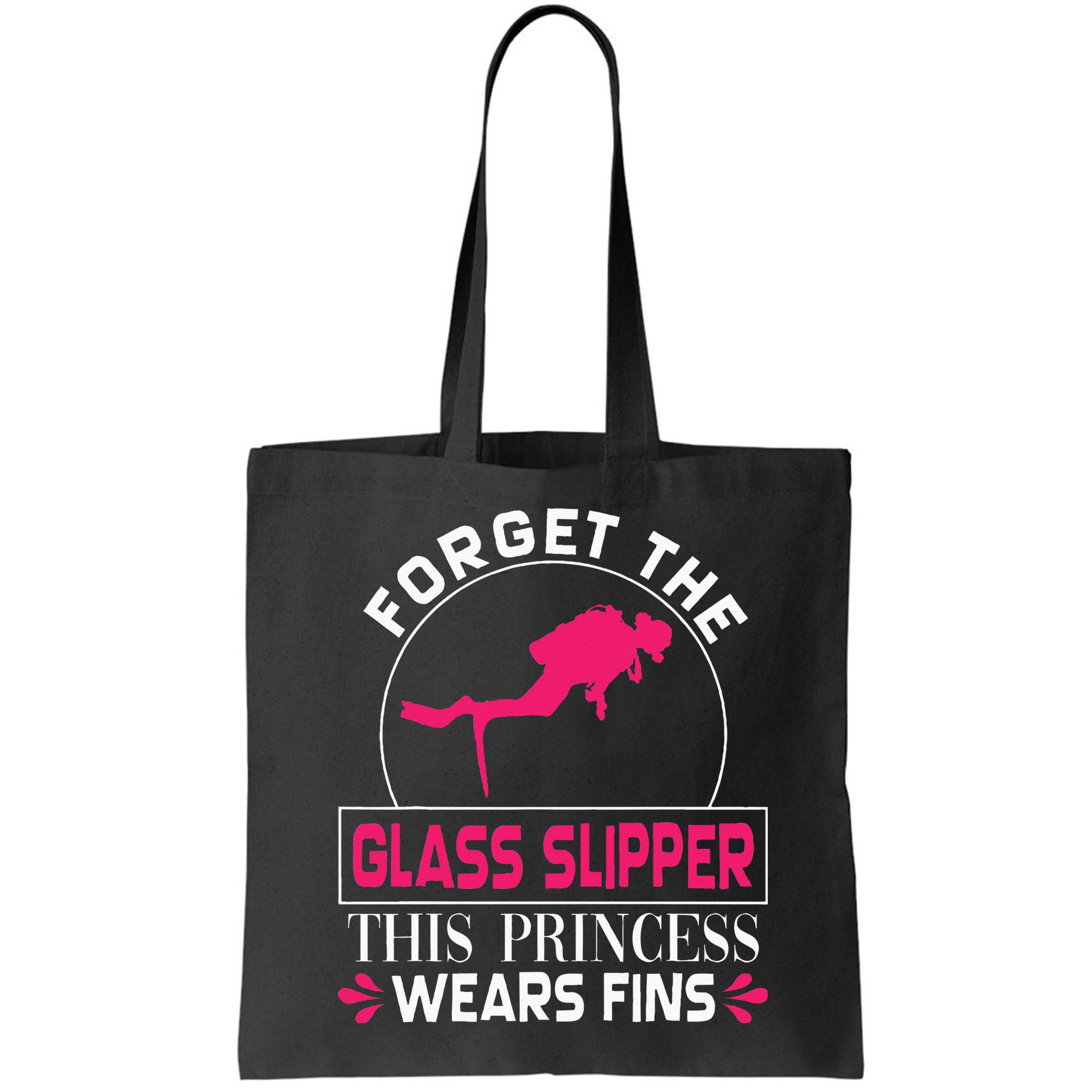 Scuba Diving Diver Forget Glass Slipper Princess Fins Bag
