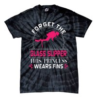 Scuba Diving Diver Forget Glass Slipper Princess Fins Tie-Dye T-Shirt