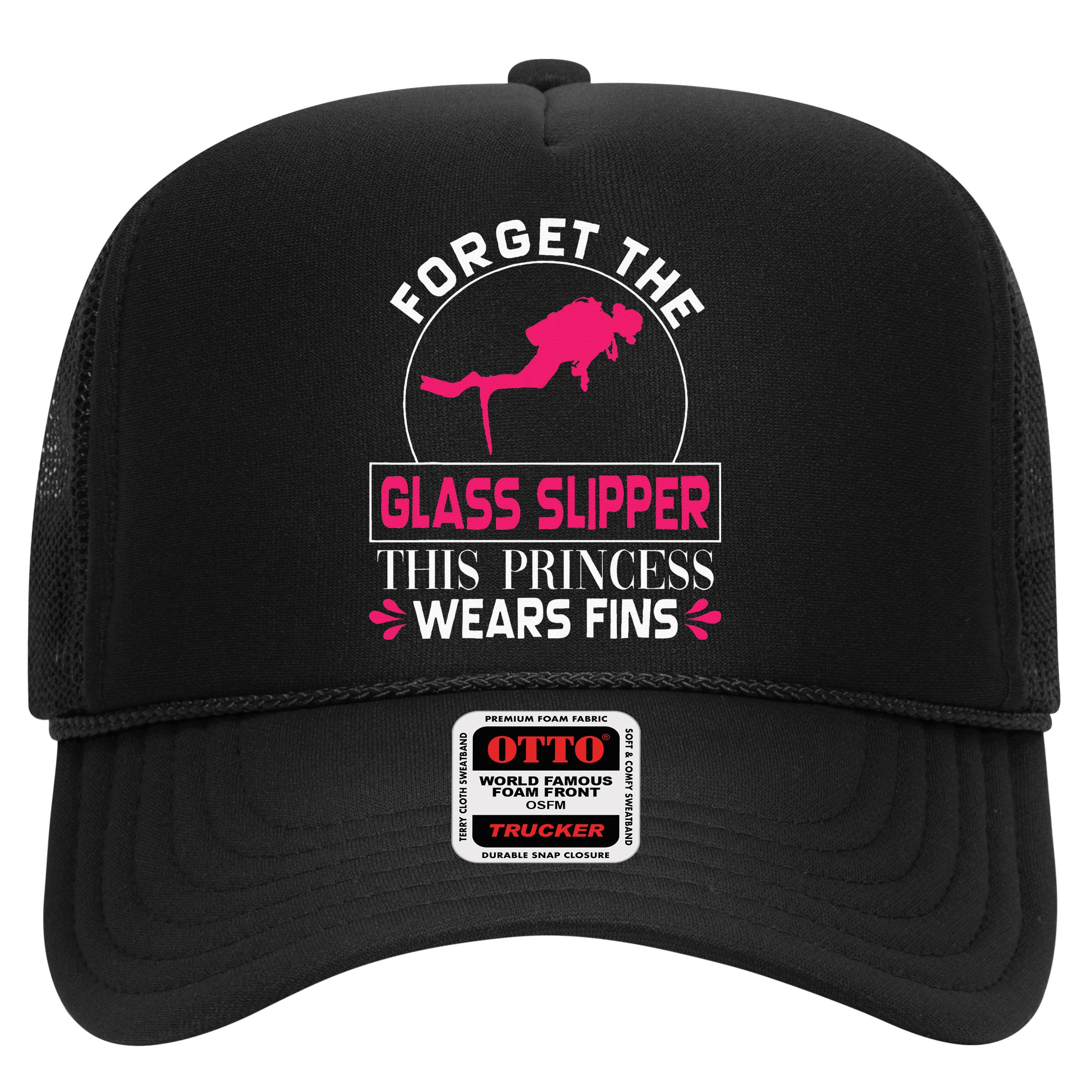 Scuba Diving Diver Forget Glass Slipper Princess Fins Hat