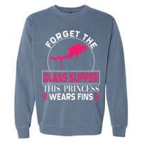 Scuba Diving Diver Forget Glass Slipper Princess Fins Garment-Dyed Sweatshirt