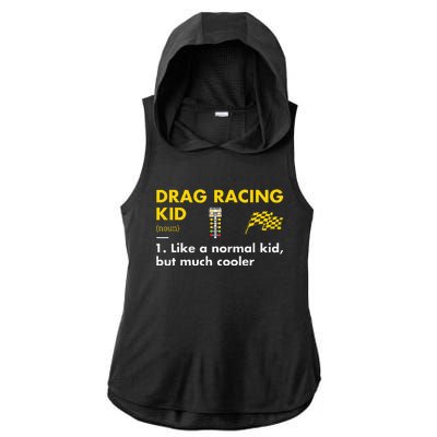 Sport Definition Drag Racing Ladies PosiCharge Tri-Blend Wicking Draft Hoodie Tank