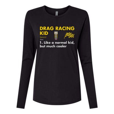 Sport Definition Drag Racing Womens Cotton Relaxed Long Sleeve T-Shirt