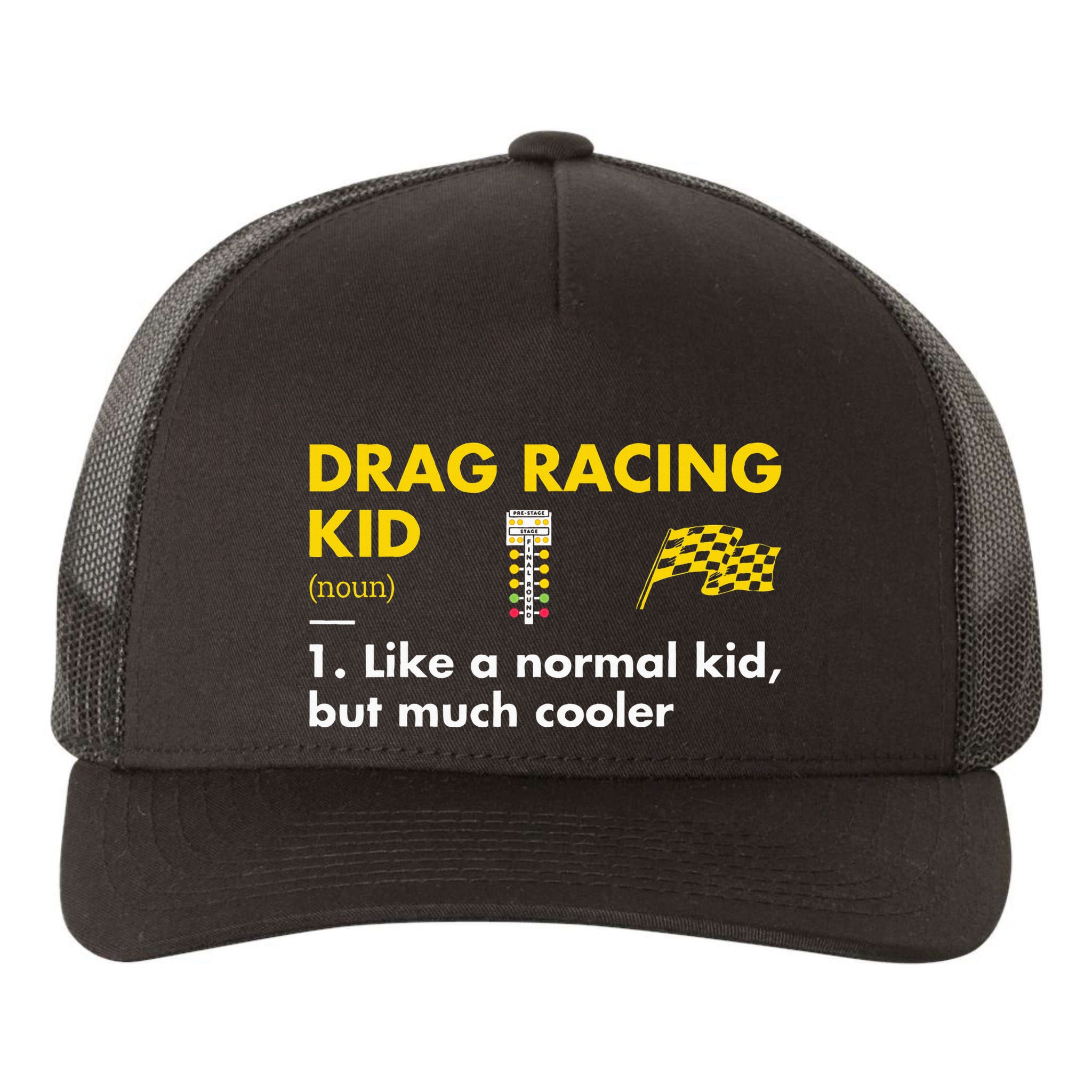 Sport Definition Drag Racing Yupoong Adult 5-Panel Trucker Hat