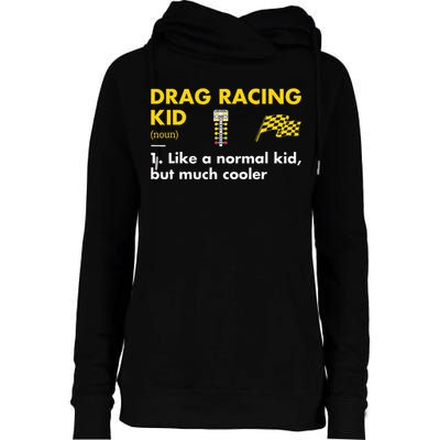 Sport Definition Drag Racing Womens Funnel Neck Pullover Hood