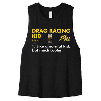 Sport Definition Drag Racing Women's Racerback Cropped Tank