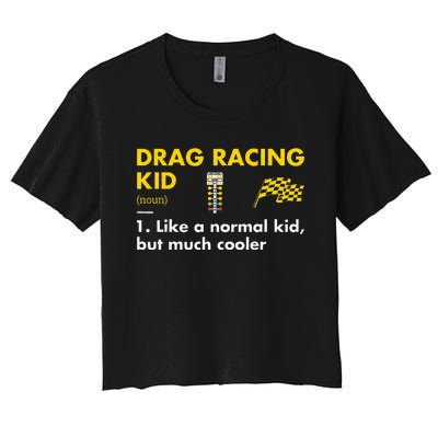 Sport Definition Drag Racing Women's Crop Top Tee