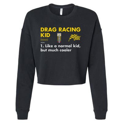 Sport Definition Drag Racing Cropped Pullover Crew