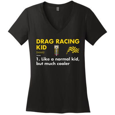 Sport Definition Drag Racing Women's V-Neck T-Shirt