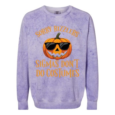 Sigmas Don’T Do Costumes Funny Halloween Colorblast Crewneck Sweatshirt